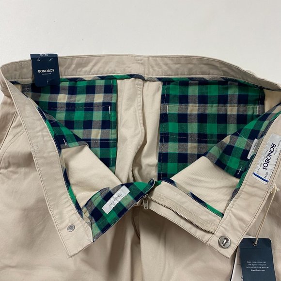 NWT Bonobos Straight Leg Washed Chinos Pants Mens 38 x 30 Stone Beige Cotton - Picture 9 of 16